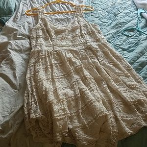 Lace cream dress